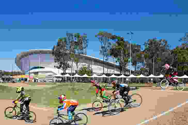 The new Anna Meares Velodrome in Brisbane designed by Cox Architecture.