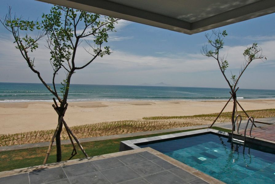 The eight new villas on the beach south of Da Nang.