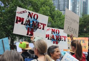 A previous climate march in Melbourne.