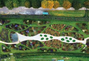 The garden designed by Piet Oudolf at the Hauser and Wirth gallery in Somerset, UK includes a large perennial meadow at the rear of the main building.
