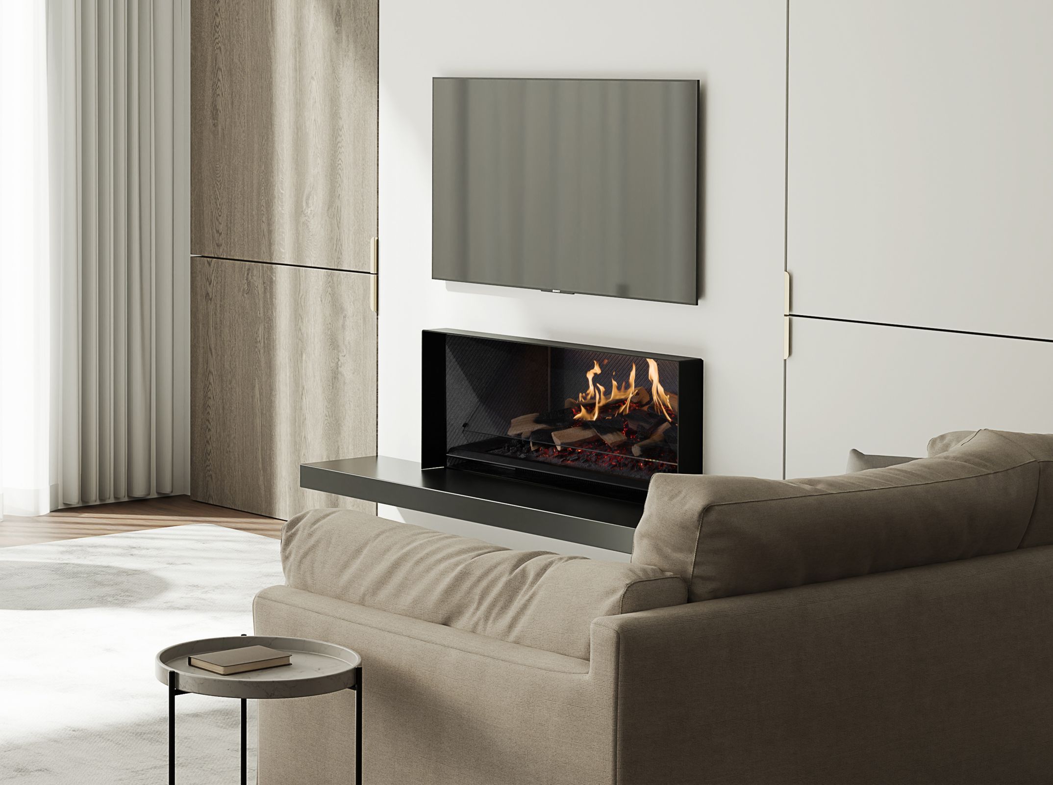LE Series Holographic Electric Fireplaces from Escea | ArchitectureAu