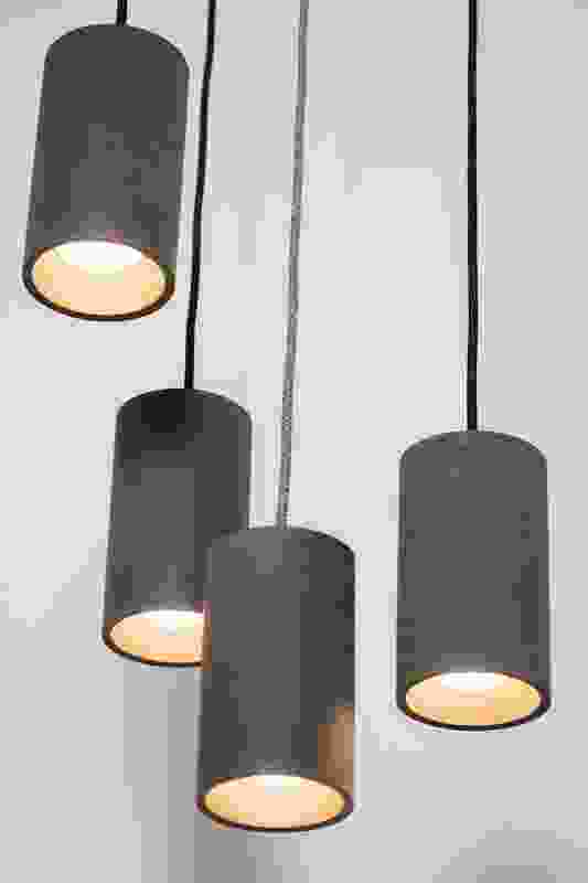 The Toob Pendant Light, which is concrete set in a tubular form.