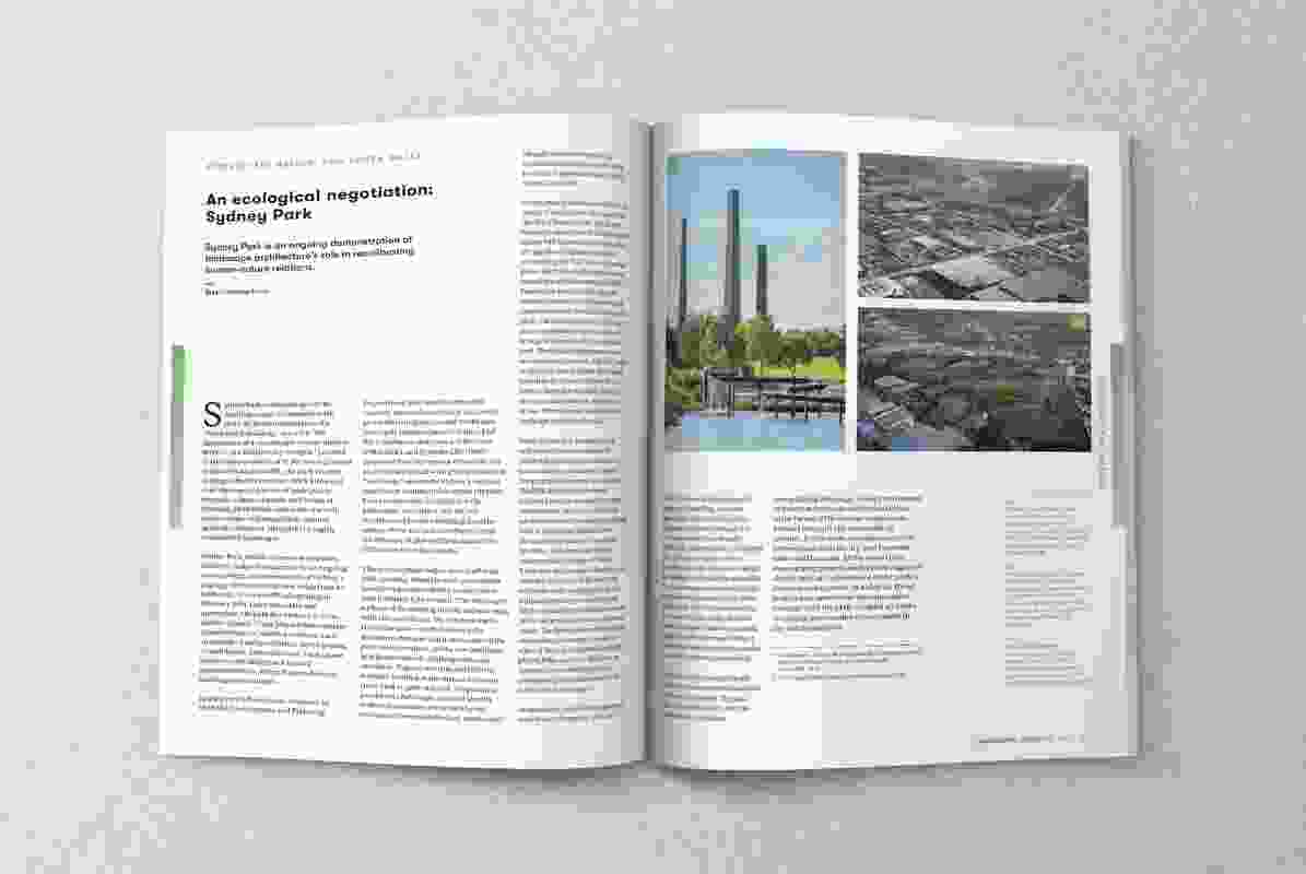 A spread from the pages of the February 2020 issue of Landscape Architecture Australia.