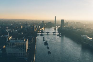 The River Thames in London, United Kingdom.