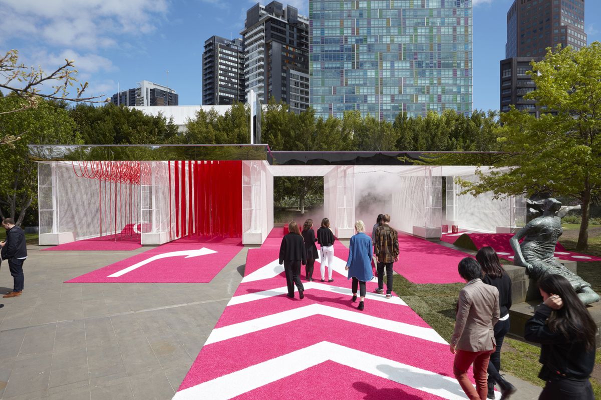 ‘Dreamlike’ carwashinspired pavilion opens at NGV ArchitectureAu