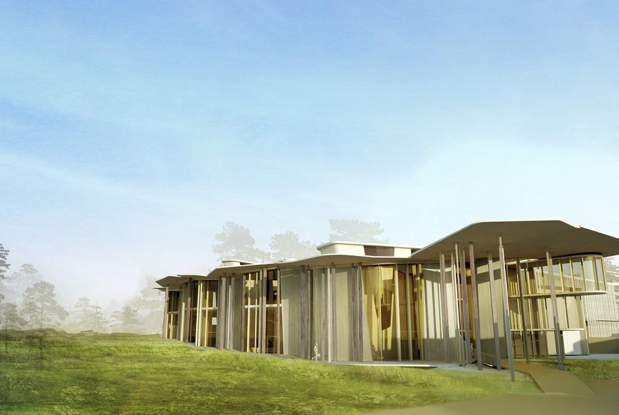 A render of the Soheil Abedian School of Architecture.