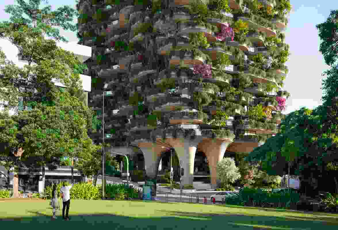 Urban Forest tower in South Brisbane by Koichi Takada Architects.