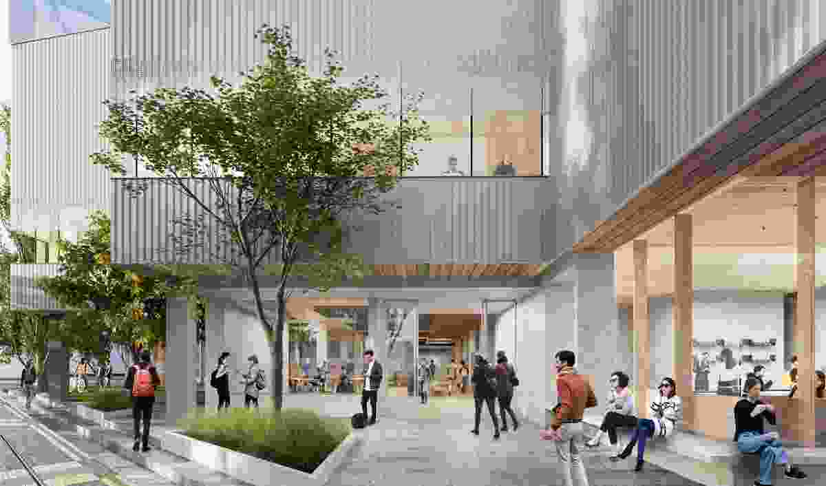 The proposed library and student experience building designed by John Wardle Architects.