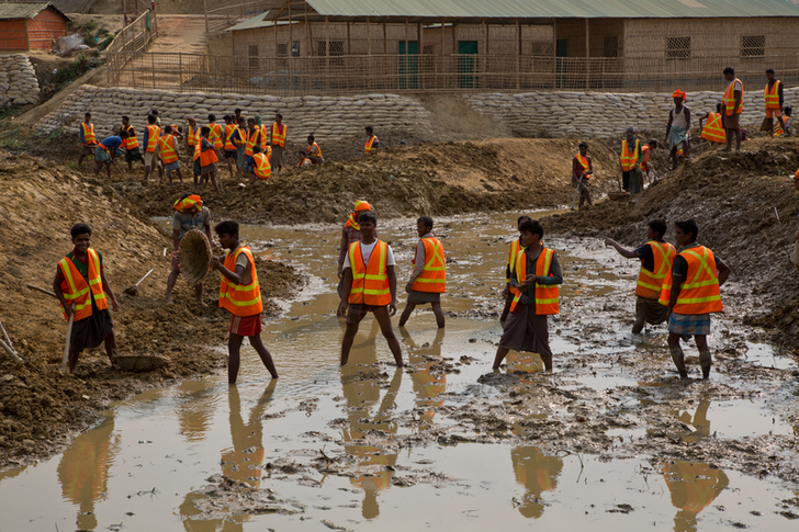 Monsoon preparedness work in Bangladesh. 