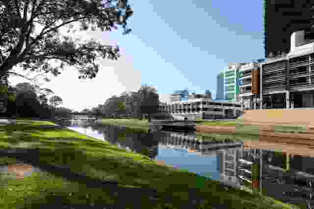 View of the site of the proposed Powerhouse Museum Precinct in Parramatta.