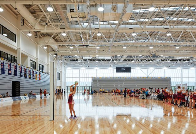 The Gold Coast Sports and Leisure Centre houses fifteen courts designed to accommodate netball, indoor soccer, badminton and other sports.