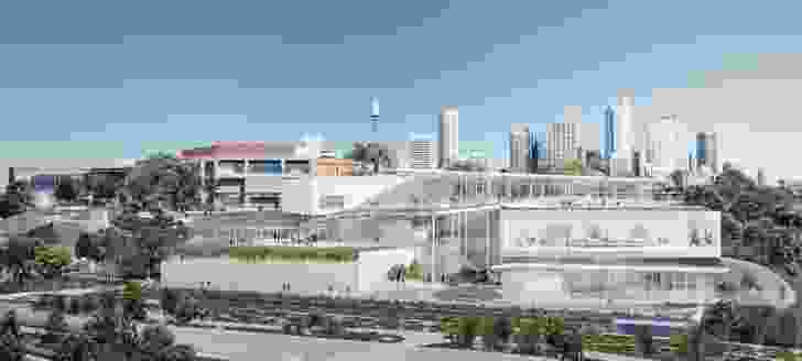 Sydney Modern render by SANAA, set to open December 2022.