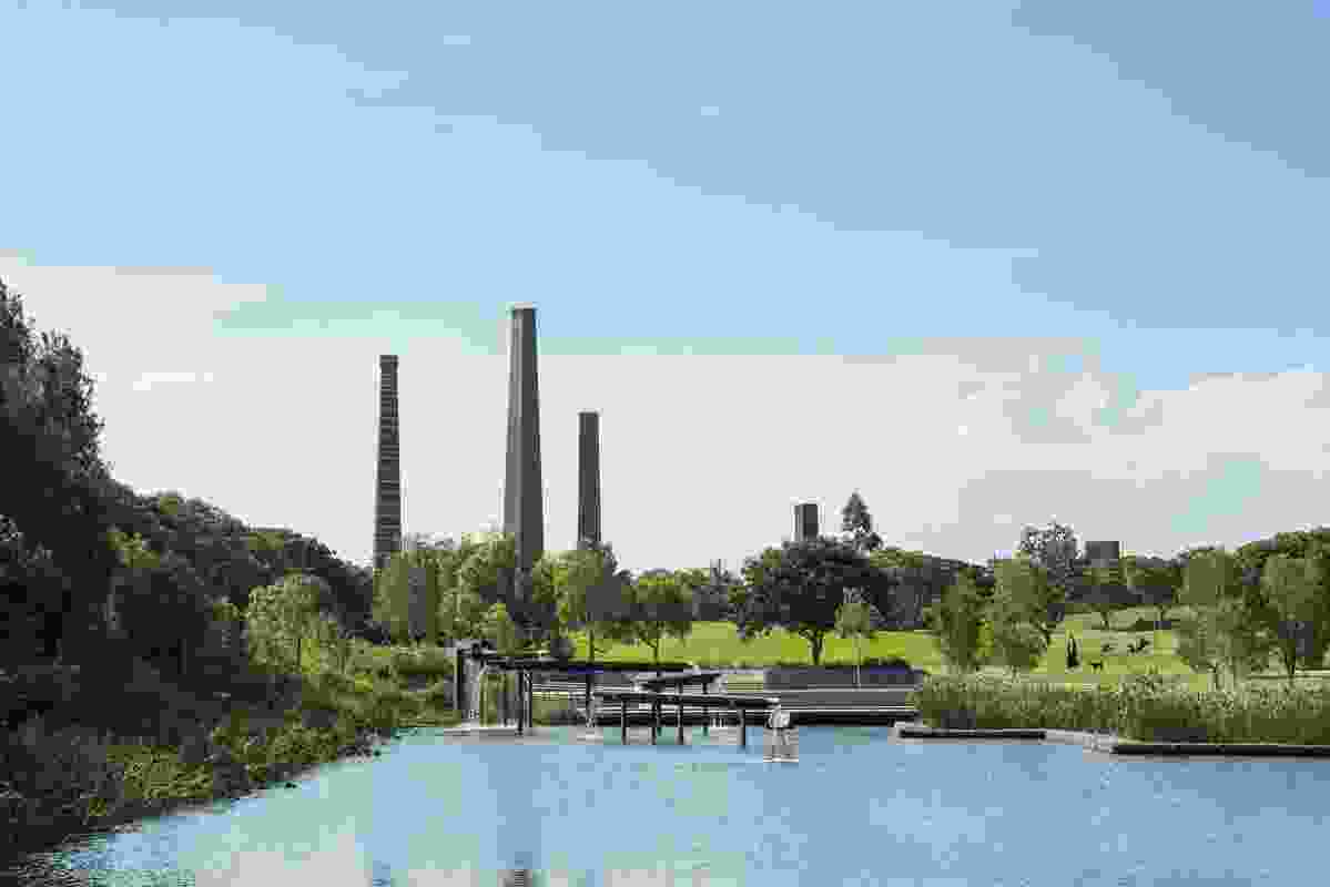 Sydney Park Water Re-Use Project by Turf Design Studio and Environmental Partnership with Alluvium, Turpin and Crawford Studio and Dragonfly Environmental.