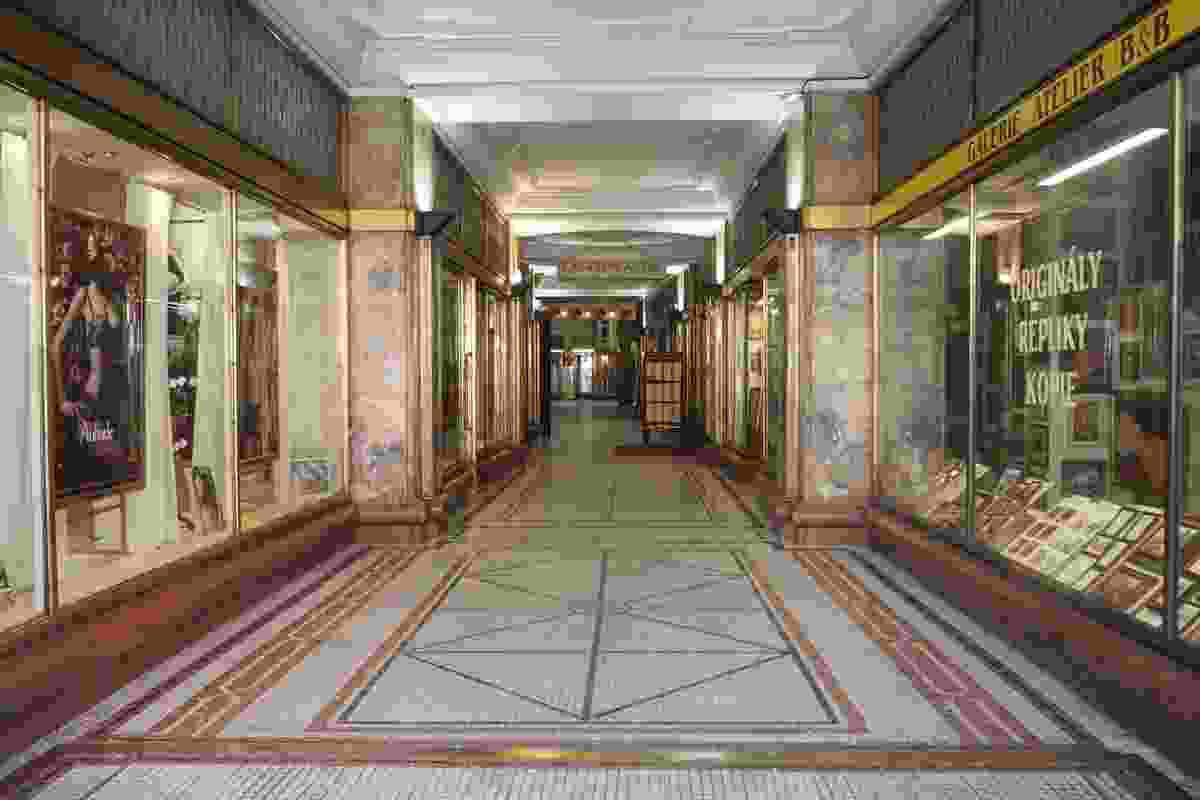 An Art Deco passageway.
