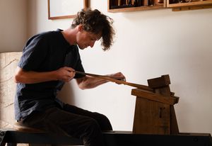 Ben Grieve-Johnson in his workshop.