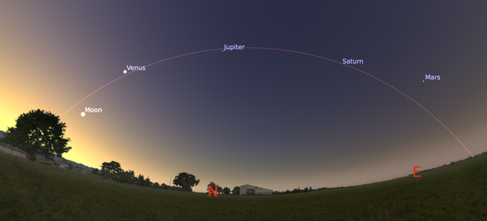 The sky at dusk one evening this week, August 2018.