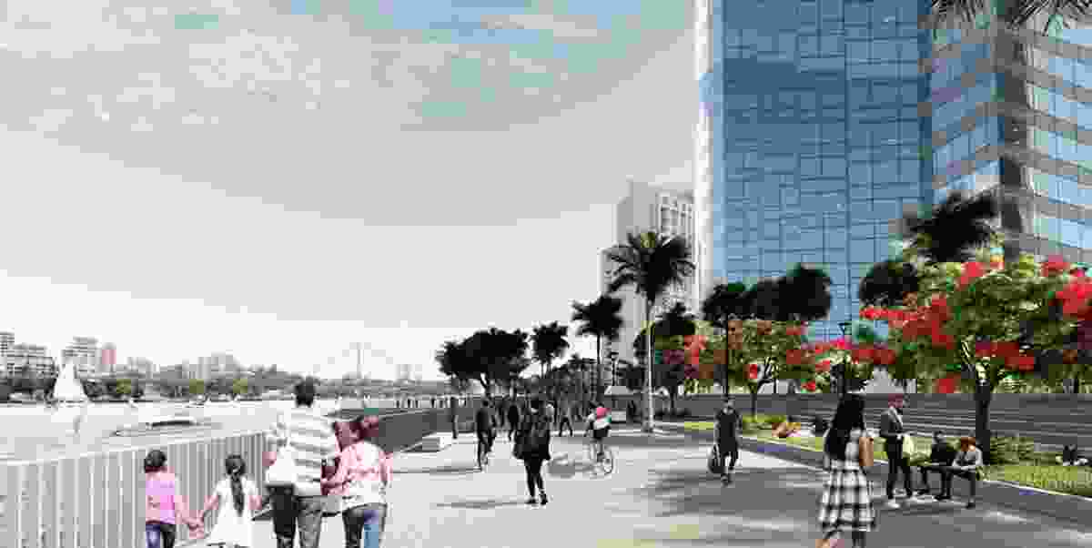 A concept for the riverfront presented in the City Reach Waterfront Masterplan.