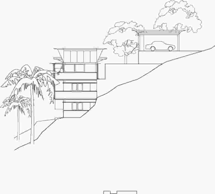 Cliff Face House by Fergus Scott Architects with Peter Stutchbury Architecture.
