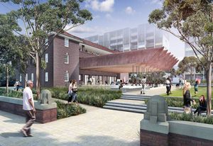 A render of the Joynton Avenue Creative Centre by Peter Stutchbury Architecture.
