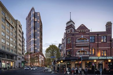 Preliminary designs have been released for a mixed-use tower above Sydney's Pyrmont Metro Station on Union Street.