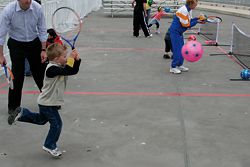 Kids playing at the biennial.