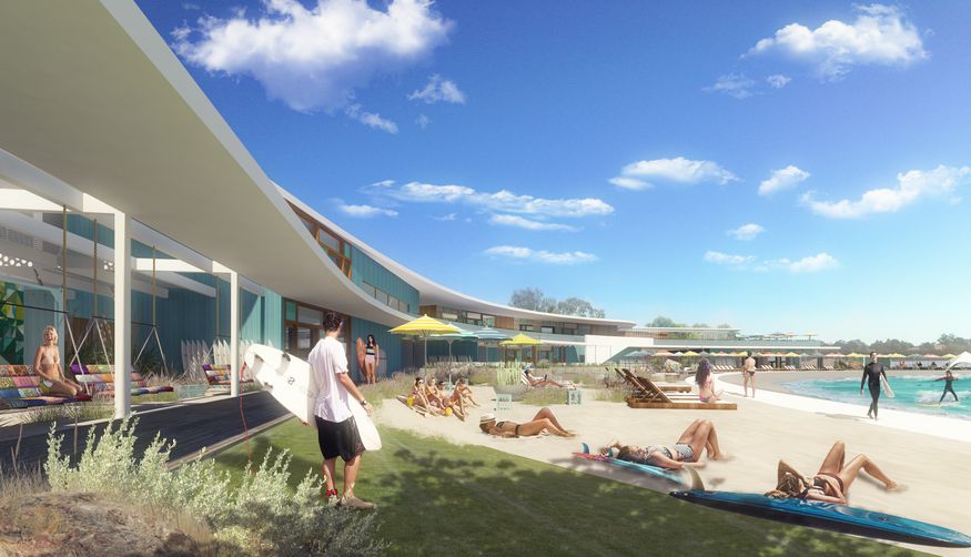 Artificial surf beach to rake over Perth lawn bowls club | ArchitectureAu