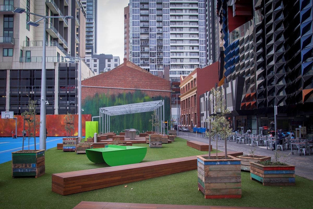 Parking space to play space: A'Beckett Urban Square | ArchitectureAu