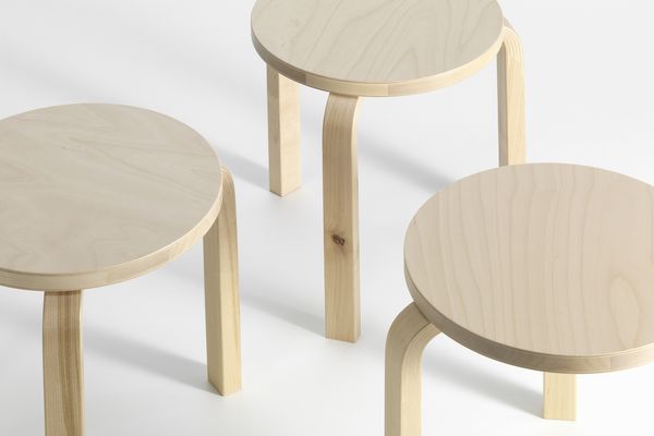 Artek has teamed up with design studio Formafantasma to develop a more responsibly-sourced range made from wild Birch Trees, starting with the popular Stool 60.