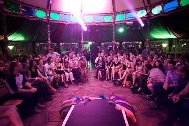 Idolize Spiegeltent interior.