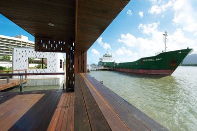 Queensland Maple and Brown Penda decking from the site were recycled into the new built structures.