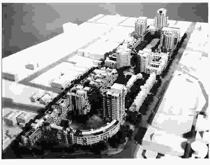 Proposed second stage of the South Yarra Como Project, by the South Yarra Collaborative: Denton Corker Marshall, Daryl Jackson, Robert Peck HK, Godfrey Spowers and Graham Shaw. Only stage one of the project was completed.