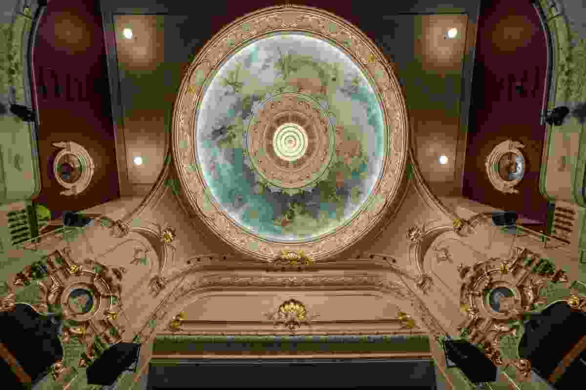 Winner: Craftsmanship Award — Conservation of the painted dome ceiling in the Isaac Theatre Royal by Studio Carolina Izzo.