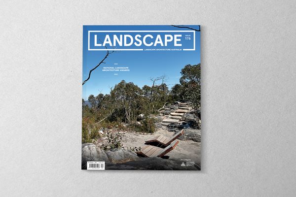 The cover of the November 2022 issue of Landscape Architecture Australia features Grampians Peaks Trail (Gariwerd) by McGregor Coxall with Noxon Giffen.