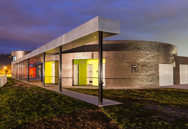 Clarence High School Sports Pavilion by Dock 4 Architects.