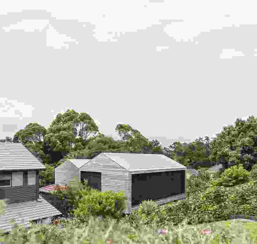 The home’s gabled roof-line responds to the scale and form of the existing bungalow and its neighbours.