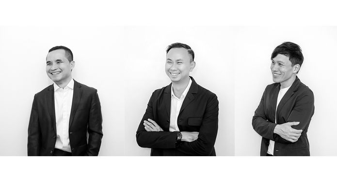 Directors of Bangkok-based landscape architecture practice Shma (left to right): Namchai Saensupha, Prapan Napawongdee and Yossapon Boonsom.