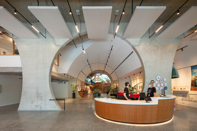 The Victorian Pride Centre won the Design of the Year in 2022. It's designed by Brearley Architects and Urbanists (BAU), Grant Amon Architects (GAA), WSP and Peter Felicetti.