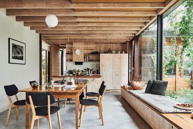 Comprised of varied shed-like spaces, North Melbourne House is personalized by the texture and colour of everyday objects.