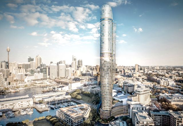 The proposed tower at The Star Sydney by FJMT.