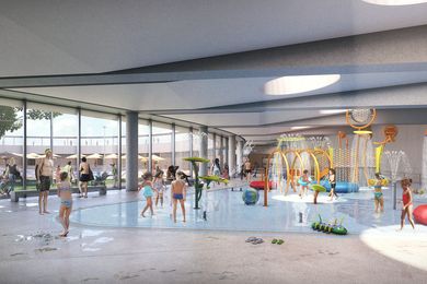 Parramatta’s aquatic and leisure centre designed by Grimshaw, Andrew Burges Architects and McGregor Coxall.