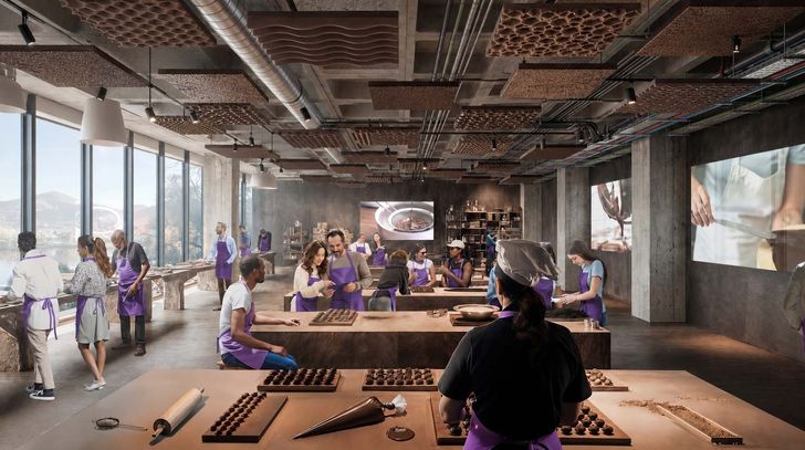The experience is set to feature a cacao forest, a masterclass space (pictured), a taste kitchen, a chocolate emporium and a chocolate lounge.