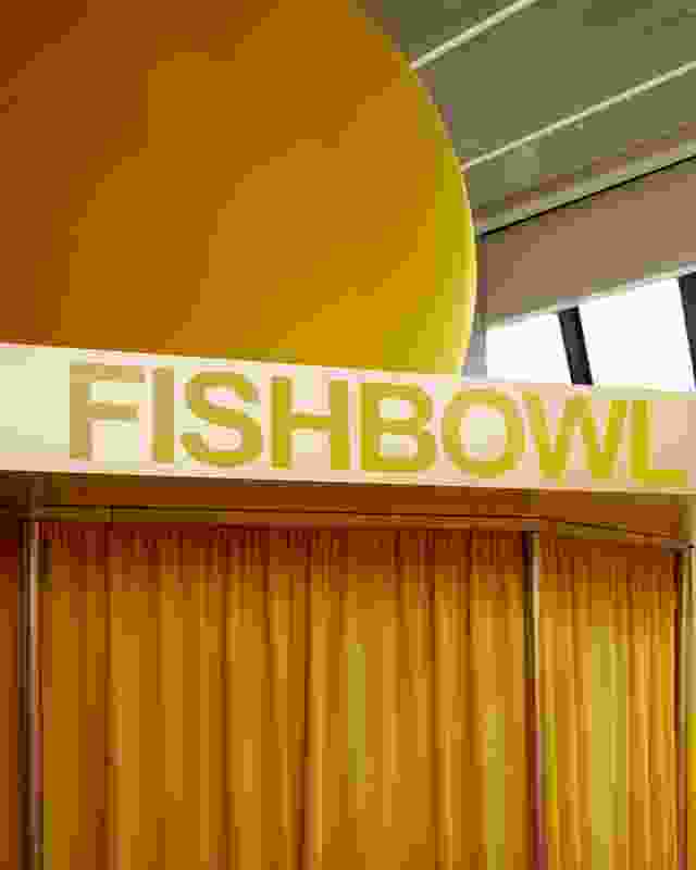 The Australian Ugliness is housed in a Wowowa-deisgned installation inspired by Robin Boyd's Neptune's Fishbowl restaurant.