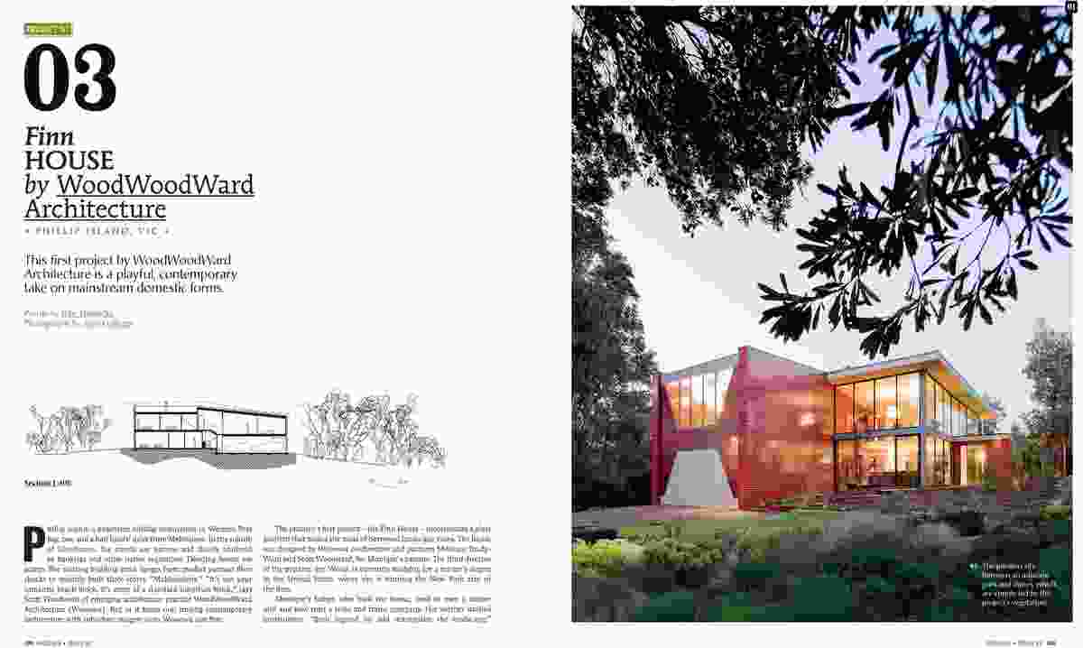A preview from the magazine: Finn House by WoodWoodWard Architecture.