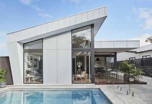 This house in Williamstown, Melbourne features the Scyon Walls range by James Hardie, including Matrix and Stria cladding.