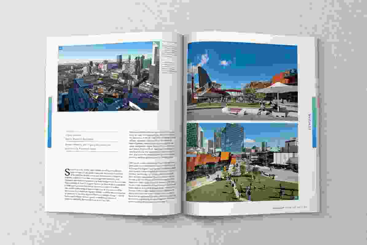 A spread from the August 2018 issue of Landscape Architecture Australia.