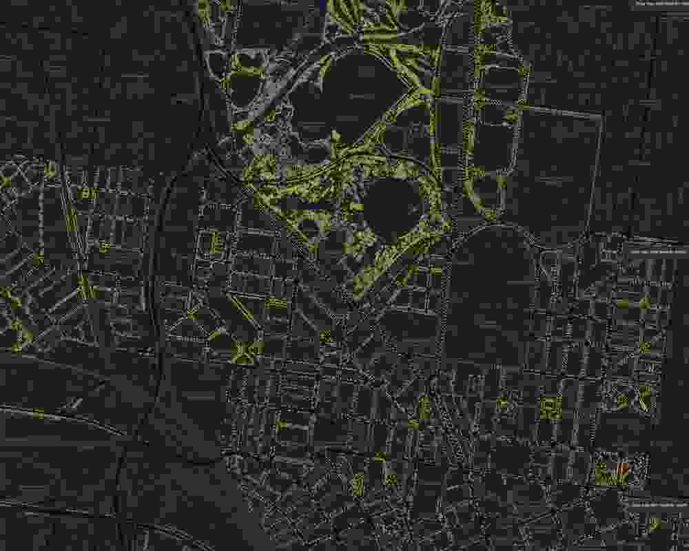 A visualization from City of Melbourne’s Urban Forest Visual website showing age and tree species of individual trees within the council area.