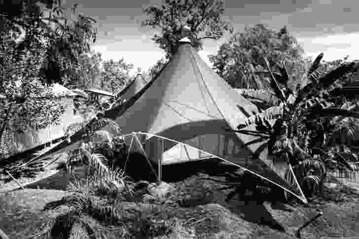 The love tents, Anbinik Kakadu Resort (formerly Lakeview Park), Jabiru, Kakadu National Park, NT, 1995. 