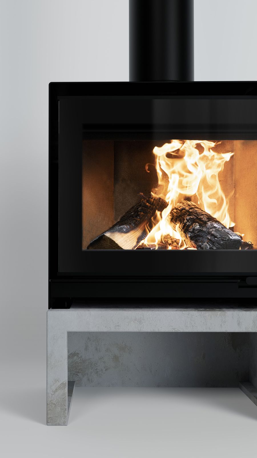 Direct Vent freestanding wood fireplaces by Escea | ArchitectureAu