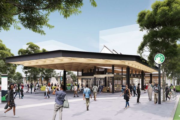 Concept design of Monash station of the Suburban Rail Loop project.