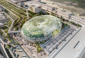 Safdie Architects’ proposed new design for Jewel Changi Airport, based on a torus.